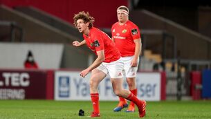 <p>Ben Healy: One of a number of young guns making the step up with Munster in the PRO14</p>