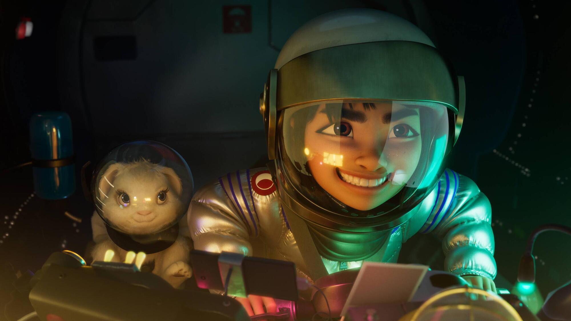 A scene from Over The Moon on Netflix. 