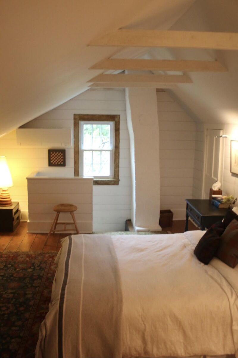 This charming bedroom located in the attic reaches of the DeWitt house is known as the Cook's Quarters. This charming bedroom located in the attic reaches of the DeWitt house is known as the Cook's Quarters.