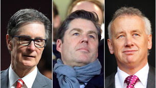 <p>Liverpool owner John W Henry, Premier League chief executive Richard Masters and EFL chairman Rick Parry (Mike Egerton/Martin Rickett/PA).</p>