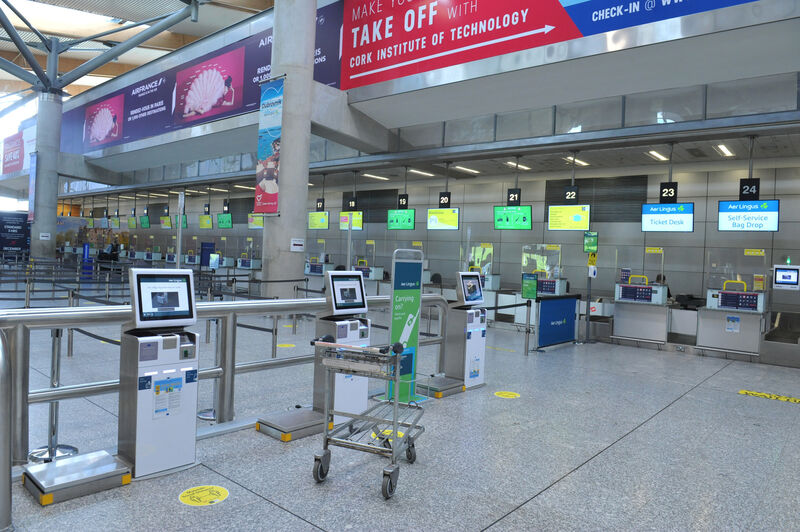  A quiet check-in area at Cork Airport. Picture Larry Cummins