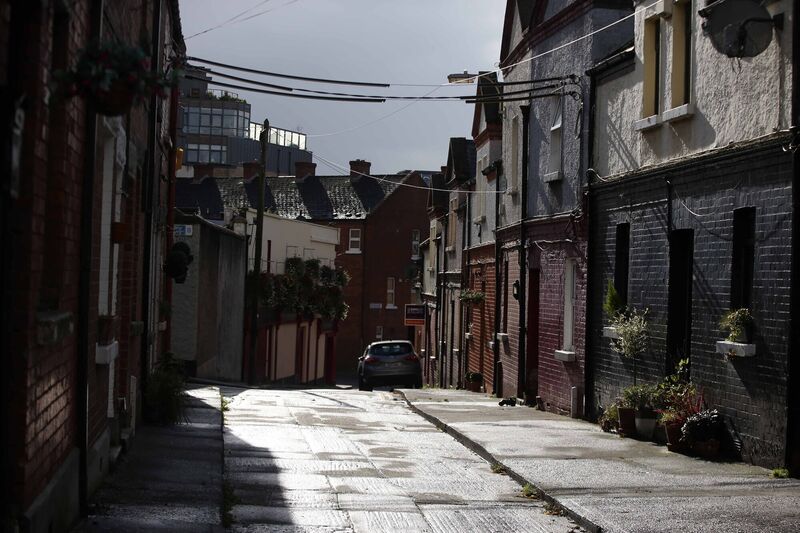 The quiet streets of the Liberties area of Dublin City yesterday morning. Picture: Sam Boal / RollingNews.ie