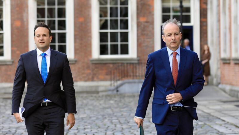 Taoiseach Micheál Martin and Tánaiste Leo Varadkar. Picture: Julien Behal