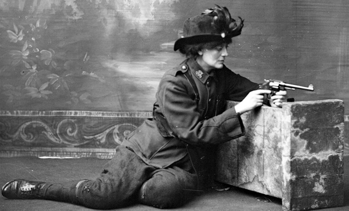 Constance Markievicz in military uniform in 1915. Elizabeth Berney still has the painting which the countess gave to her parents on their wedding. Photo: Robert Hume