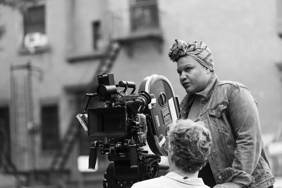 Behind the scenes image of Radha Blank in The Forty-Year-Old Version Picture: Jeong Park/Netflix 