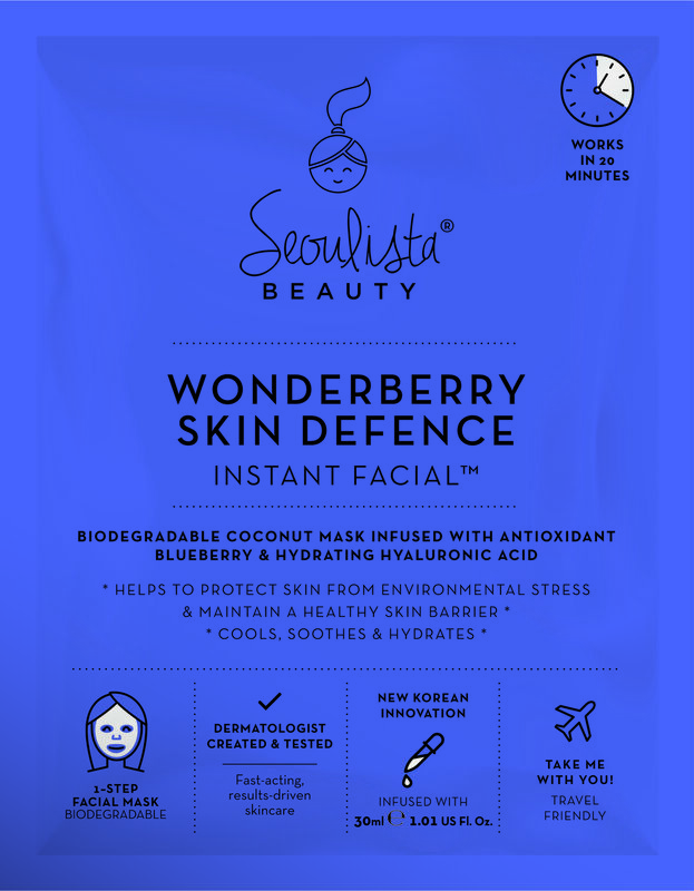 Seoulista Wonderberry Skin Defence Instant Facial, €8.99 at seoulistabeauty.com Seoulista Wonderberry Skin Defence Instant Facial, €8.99 at seoulistabeauty.com