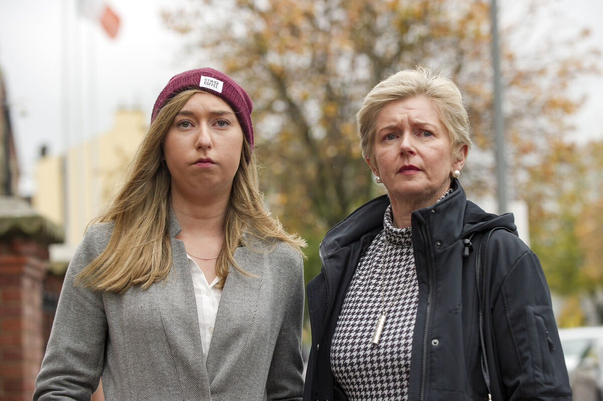 Deirdre Coakley with Siobhan Coakley, daughter and sister of the late Derry Coakley pictured at Cork circuit criminal court, Derry Coakley (59) a Macroom agricultural and plant hire contractor, was murdered at Curraheen, Raleigh North, co. Cork in 2018. Picture: Daragh Mc Sweeney/Cork Courts Deirdre Coakley with Siobhan Coakley, daughter and sister of the late Derry Coakley pictured at Cork circuit criminal court, Derry Coakley (59) a Macroom agricultural and plant hire contractor, was murdered at Curraheen, Raleigh North, co. Cork in 2018. Picture: Daragh Mc Sweeney/Cork Courts