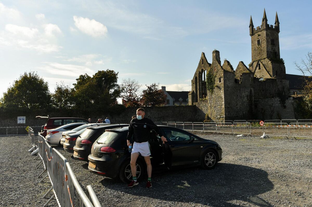 Fermanagh's Aidan Breen arrives at Cusack Park.