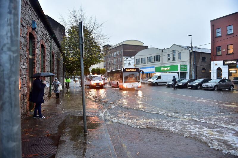  Early morning flooding on the South Terrace in Cork. Picture Dan Linehan