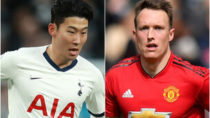 <p>Son Heung-min and Phil Jones are in the latest transfer rumours. Picture: Adam Davy/Anthony Devlin/PA</p>