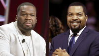 Photo altered to show Ice Cube and 50 Cent in Trump 2020 hats