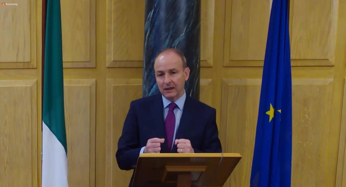 Taoiseach Micheál Martin addressing the cork Chamber Business Breakfast briefing. Taoiseach Micheál Martin addressing the cork Chamber Business Breakfast briefing.