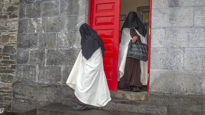 Sr Irene Gibson, Carmelite Nun of the Holy Face of Jesus pictured leaving Skibbereen District Court with Sr Anne Marie of the Holy Family Carmelite Hermitage, Leap, Co Cork Sr Irene Gibson, Carmelite Nun of the Holy Face of Jesus pictured leaving Skibbereen District Court with Sr Anne Marie of the Holy Family Carmelite Hermitage, Leap, Co Cork