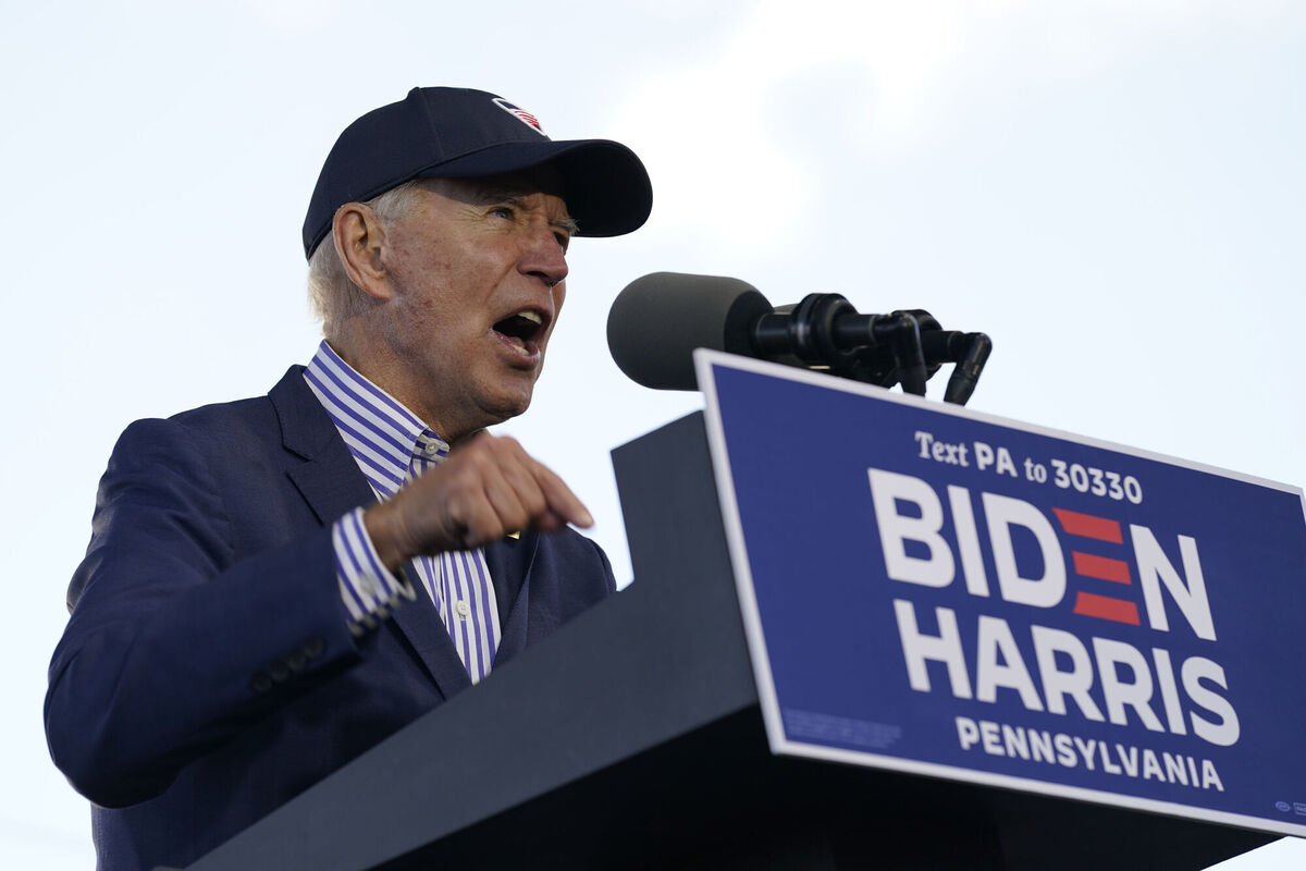 Democratic presidential candidate former Vice President Joe Biden speaks at a campaign event at Dallas High School in Dallas. Picture: AP Photo/Andrew Harnik