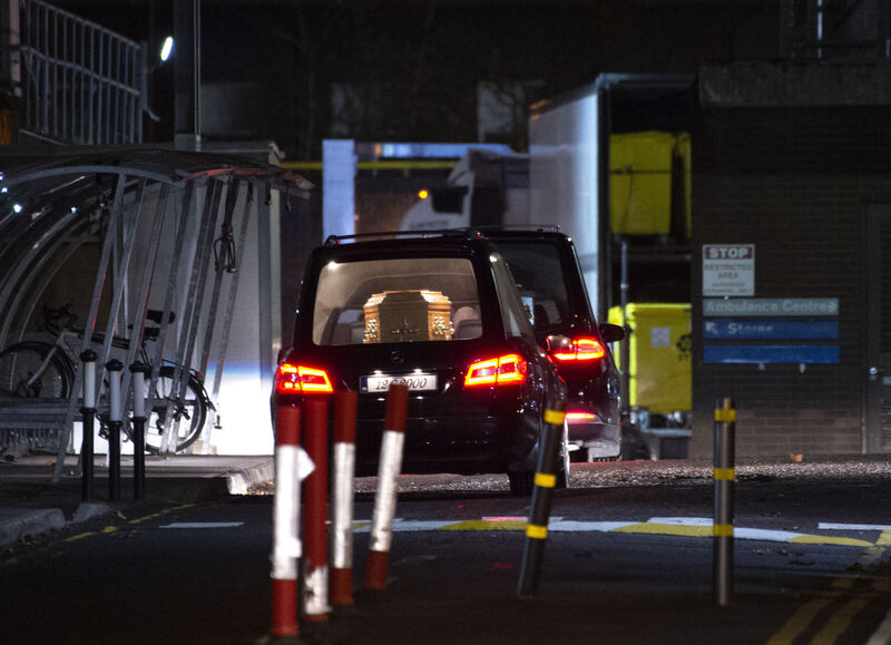 The remains of the O’Sullivan family Diarmuid, Mark and their father Tadgh who were killed in a shooting incident near Kanturk are brought to the mortuary at the Cork University Hospital last night by three hearses. Picture: Dan Linehan The remains of the O’Sullivan family Diarmuid, Mark and their father Tadgh who were killed in a shooting incident near Kanturk are brought to the mortuary at the Cork University Hospital last night by three hearses. Picture: Dan Linehan