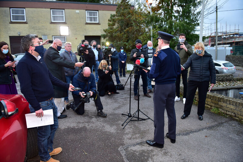 Superintendent Adrian Gamble speaking at the Garda press conference outside Kanturk Garda Station, North Cork. Picture Dan Linehan Superintendent Adrian Gamble speaking at the Garda press conference outside Kanturk Garda Station, North Cork. Picture Dan Linehan