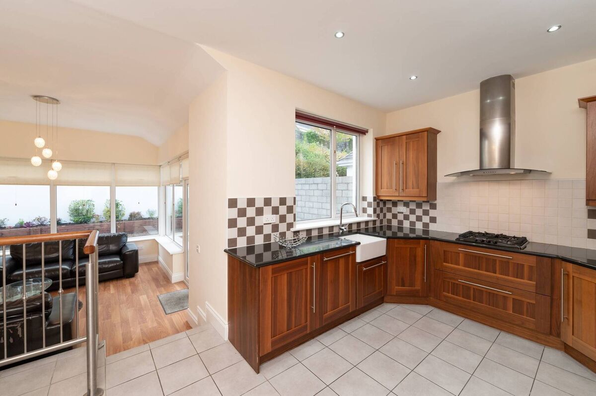The kitchen/dining room.