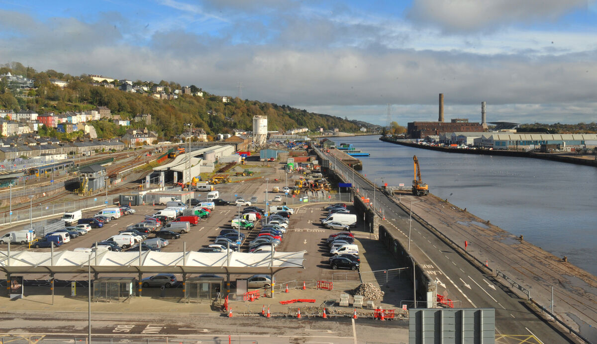 View east from Floor 4 of No 1 Horgan's Quay, out over the River Lee and upper harbour View east from Floor 4 of No 1 Horgan's Quay, out over the River Lee and upper harbour