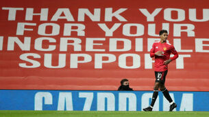<p>Manchester United's Marcus Rashford in action during the UEFA Champions League Group H match. Picture: Nick Potts/PA Wire</p>