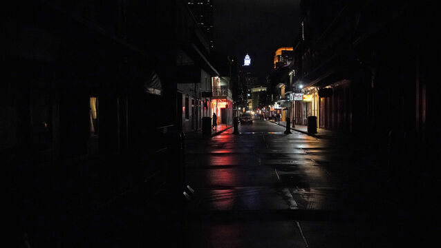 <p>Hurricane Zeta passed through New Orleans leaving much of the city and metro area without power. (AP Photo/Gerald Herbert)</p>