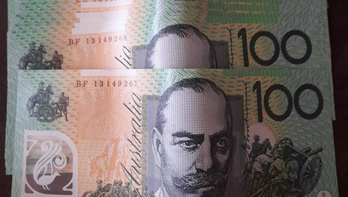 A sum of Australian dollars were also seized. Picture: Gardaí