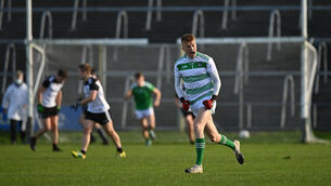 <p>MAN OF MANY TALENTS: Limerick goalkeeper Donal O’Sullivan celebrates after scoring a late point against Sligo in their Allianz FL Division 4 clash last weekend. Even with the busy nature of hospital life, O’Sullivan is delighted inter-county activity has resumed. <span class="contextmenu emphasis CaptionCredit">Picture: Harry Murphy/Sportsfile</span>
            </p>