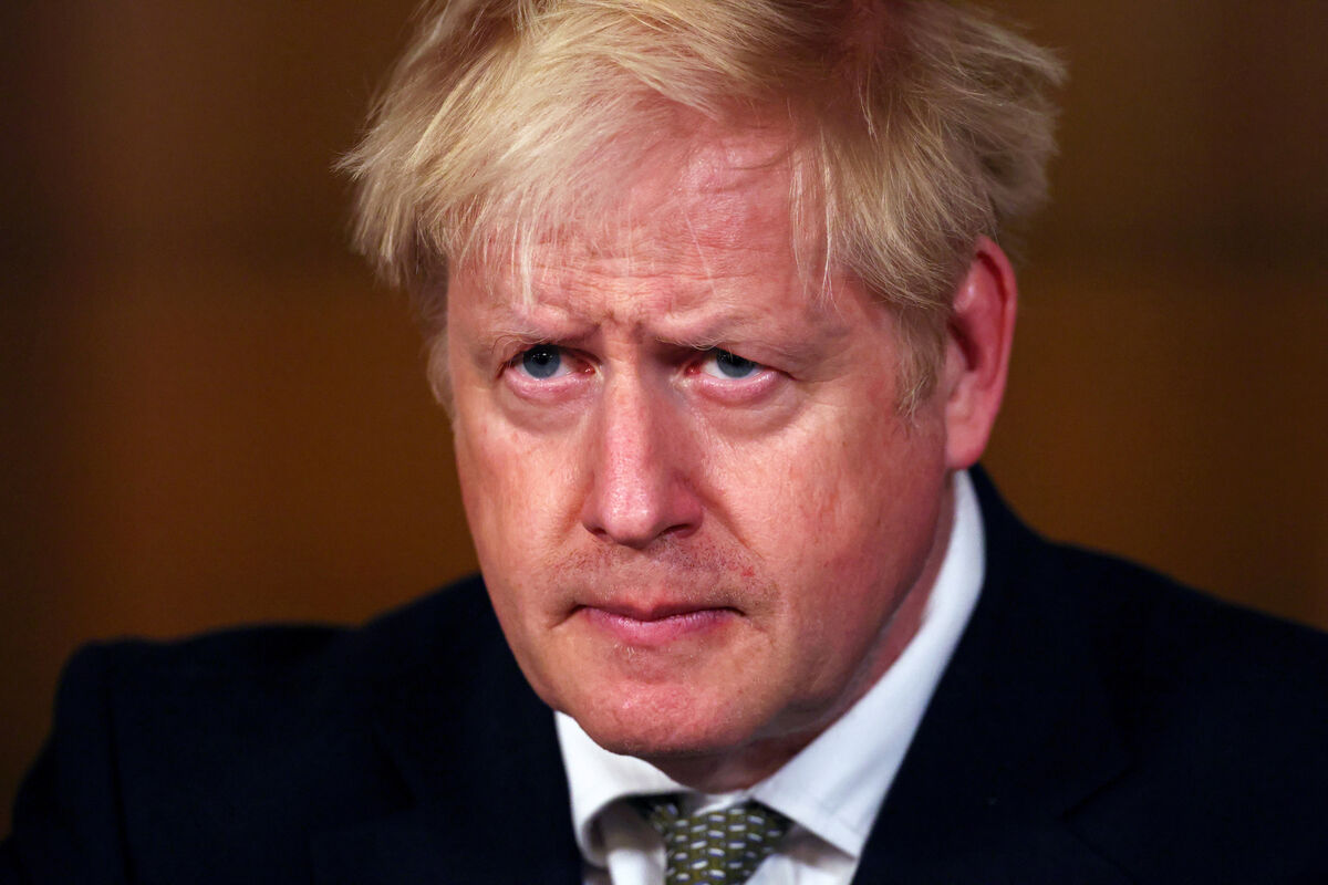 Prime Minister Boris Johnson during a media briefing in Downing Street on Covid-19.