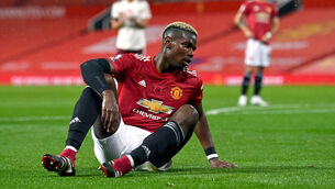 <p>Paul Pogba acknowledged his mistake at Old Trafford (Paul Ellis/PA)</p>