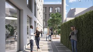 <p>An artists impression of the North Main Street site, where BMOR has been granted permission to build 49 student apartments.</p>