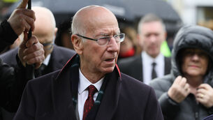 <p>Bobby Charlton has been diagnosed with dementia (Brian Lawless/PA)</p>