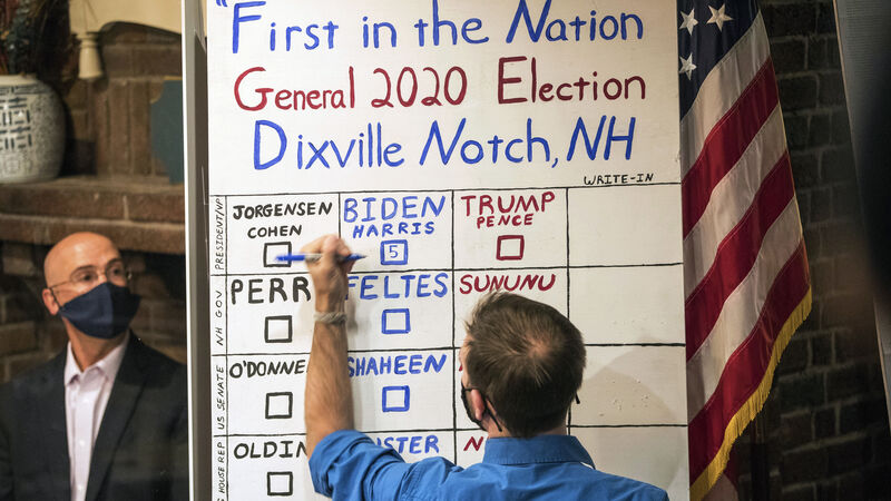 Two small towns cast their ballots as US Election Day begins Two small towns cast their ballots as US Election Day begins
