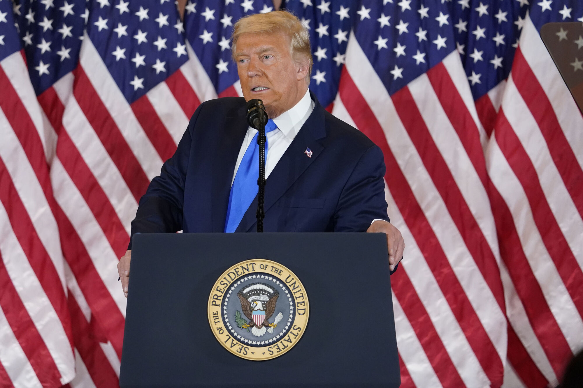 Trump brands US election process ‘a major fraud’ and calls for voting to stop