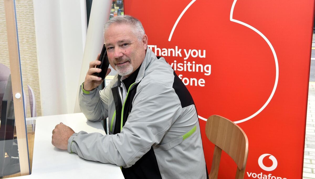 "Communications are a constant feature of what we do," says Tim Healy, Home Instead, Kerry and West Cork at Vodafone, Killarney. Photos: Don MacMonagle