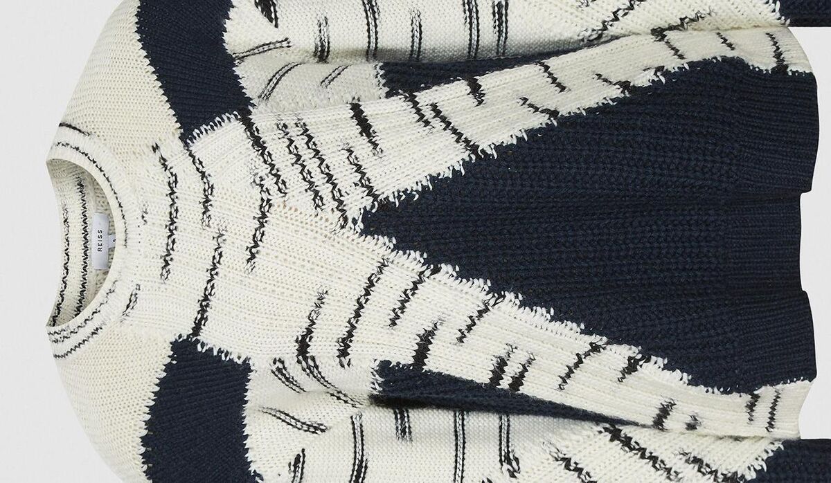 Colourblock knitted jumper, €190 reiss.com