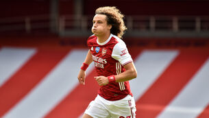 <p>David Luiz will be back in the Arsenal squad for their Europa League game against Molde on Thursday night. Picture: Rui Vieira/PA</p>