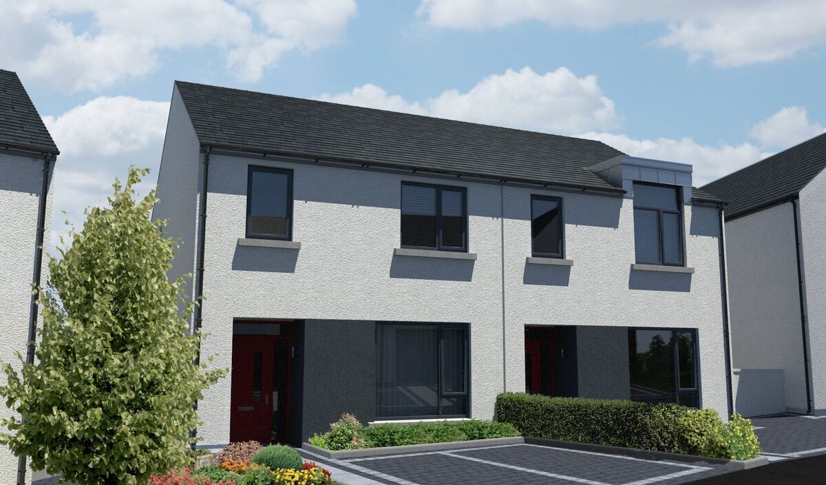A CGI image of three-bed semi-ds at Harper's Creek Phase 2