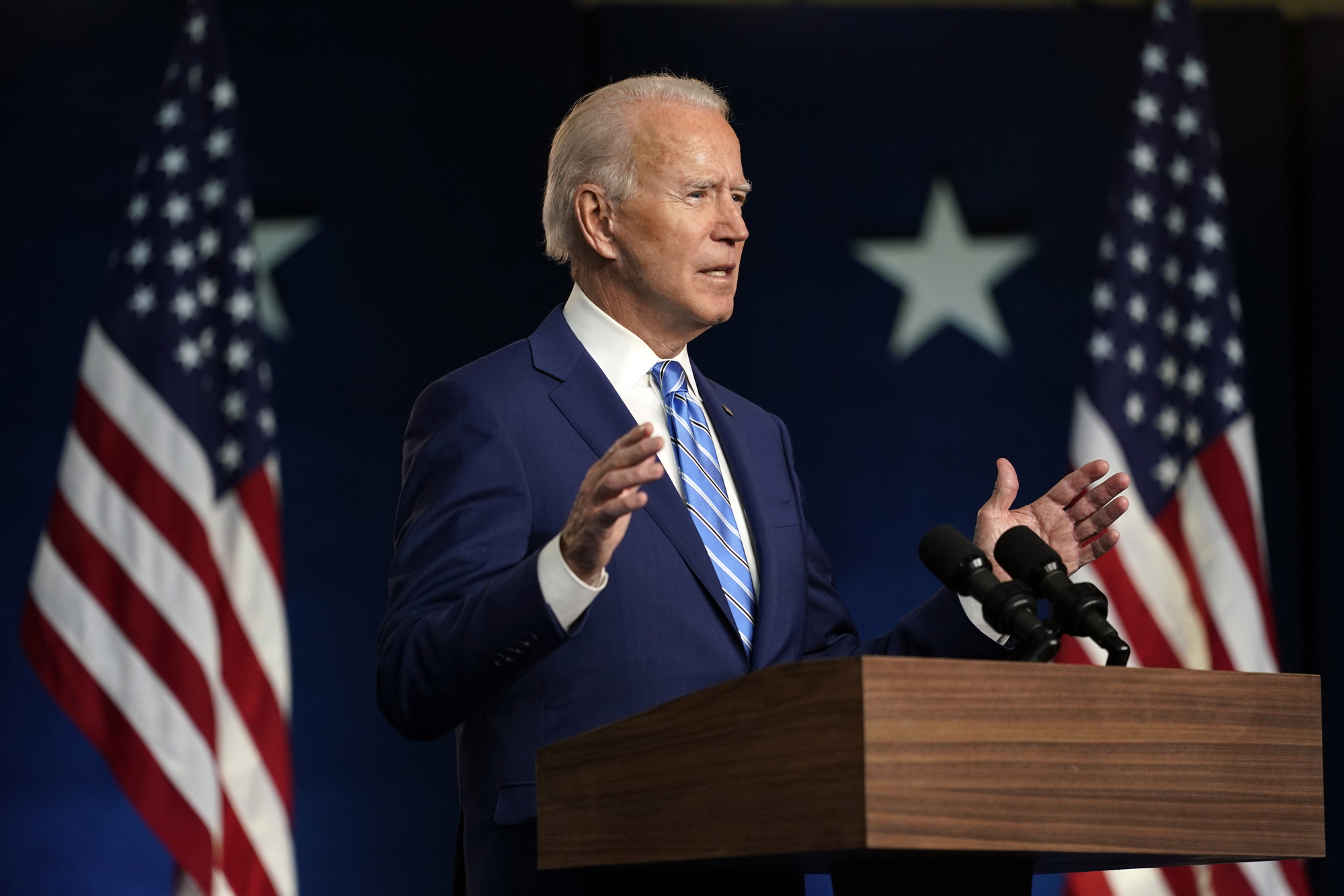 Joe Biden’s team hails ‘positive story’ but urges supporters to ‘stay patient’