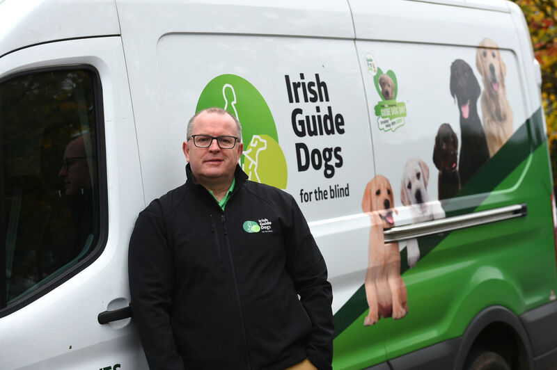 Tim O'Mahony, general manager of Irish Guide Dogs for the Blind, says the trainers, volunteers and dogs have been able to adapt and have shown great flexibility. Picture: Larry Cummins