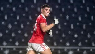 <p>Mark Keane of Cork celebrates after scoring his side's first goal during the Munster GAA Football Senior Championship Semi-Final match between Cork and Kerry at Páirc Uí Chaoimh in Cork. Photo by Eóin Noonan/Sportsfile</p>