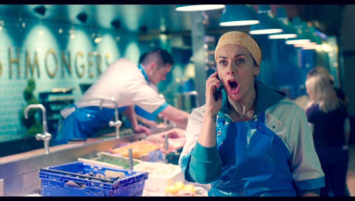 Hilary Rose as Mairead MacSweeney in The Young Offenders. Picture: PA Photo/ BBC/Vico Films/Miki Barlok