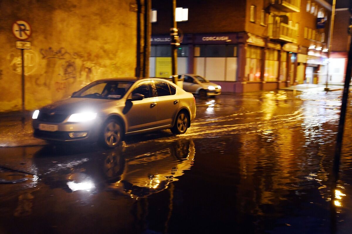 Spot flooding at Wandesford Quay, Cork, at high tide on Saturday afternoon following heavy rainfall during the week. Picture: Denis Minihane