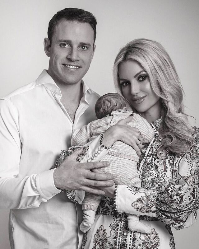 Rosanna Davison with husband Wes Quirke and their daughter Sophia 