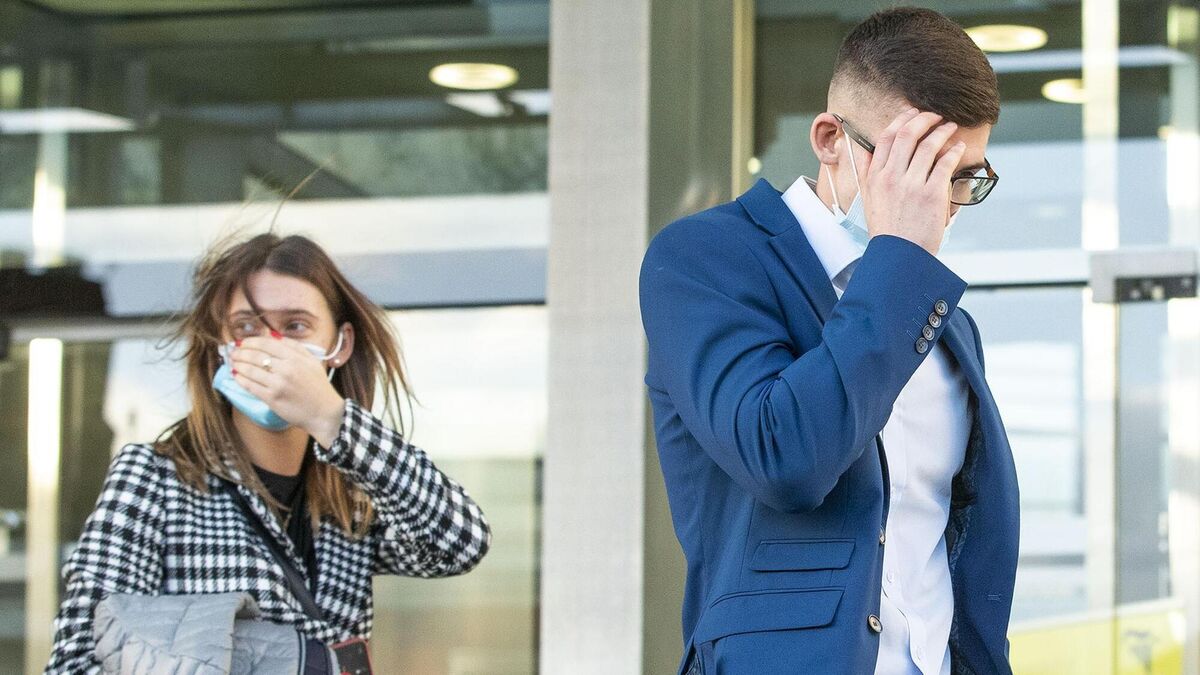  Jordan Ennis (right) and his sister Lucy Ennis (left) pleaded guilty to violent disorder and assault causing harm at Edenmore Park, Raheny on September 19, 2015. Photo: Collins Courts