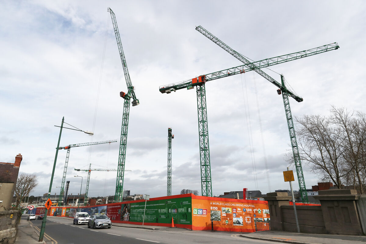 Construction of the new National Children's Hospital taking place in Dublin.