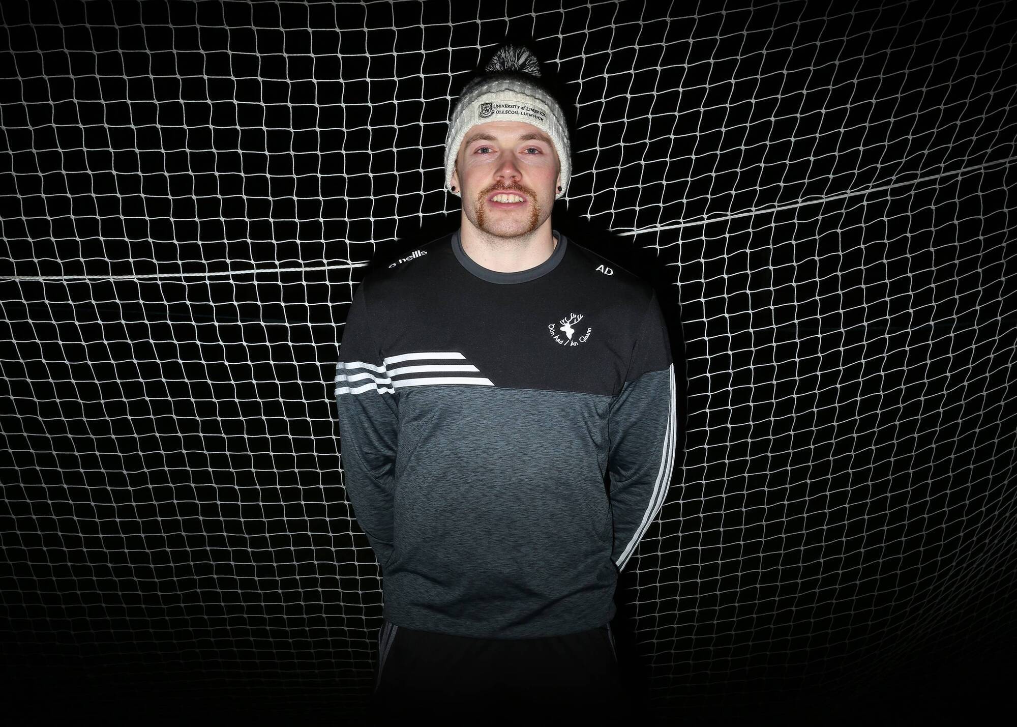 Alan Daly gets ready for a run on a cold November night at Donard/Glen GAA pitch. Picture: Dave Barrett