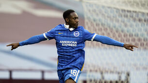 Danny Welbeck celebrates his goal (Tim Keeton/PA)