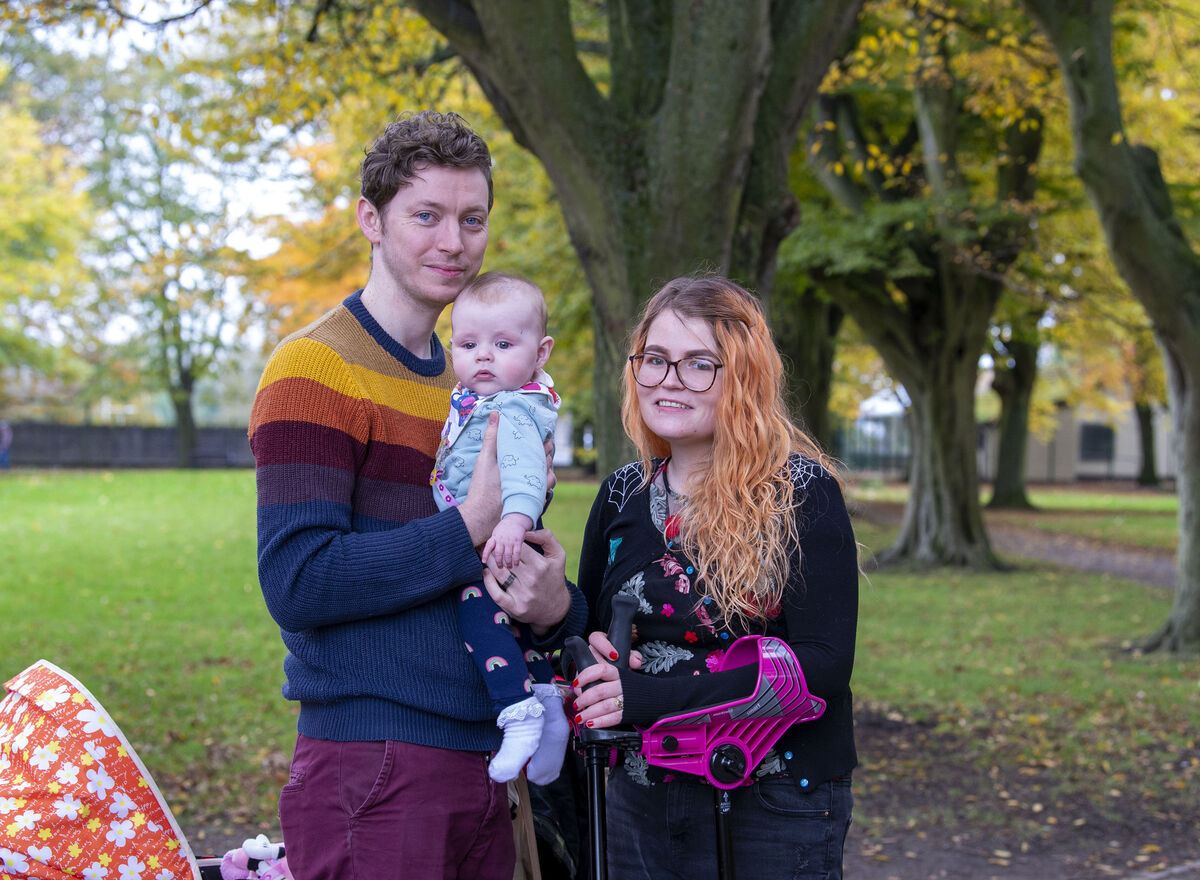 EDS sufferer Kitty Colbert with her partner Simon and their daughter Winter-Rose. EDS sufferer Kitty Colbert with her partner Simon and their daughter Winter-Rose.
