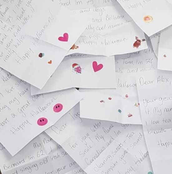 Some of the messages students received included one that said ‘thank you for your letter, it really made me smile’, and ‘thank you for your letter, it really helps'. 