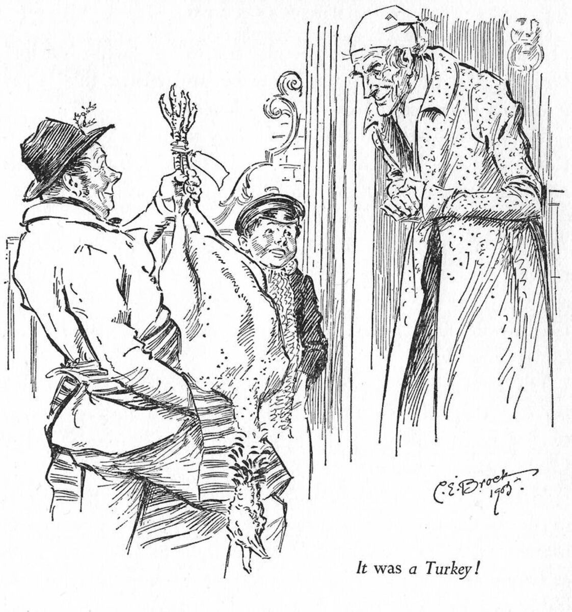 'It was a Turkey!' by Edmund Brock, 1905. 'It was a Turkey!' by Edmund Brock, 1905.
