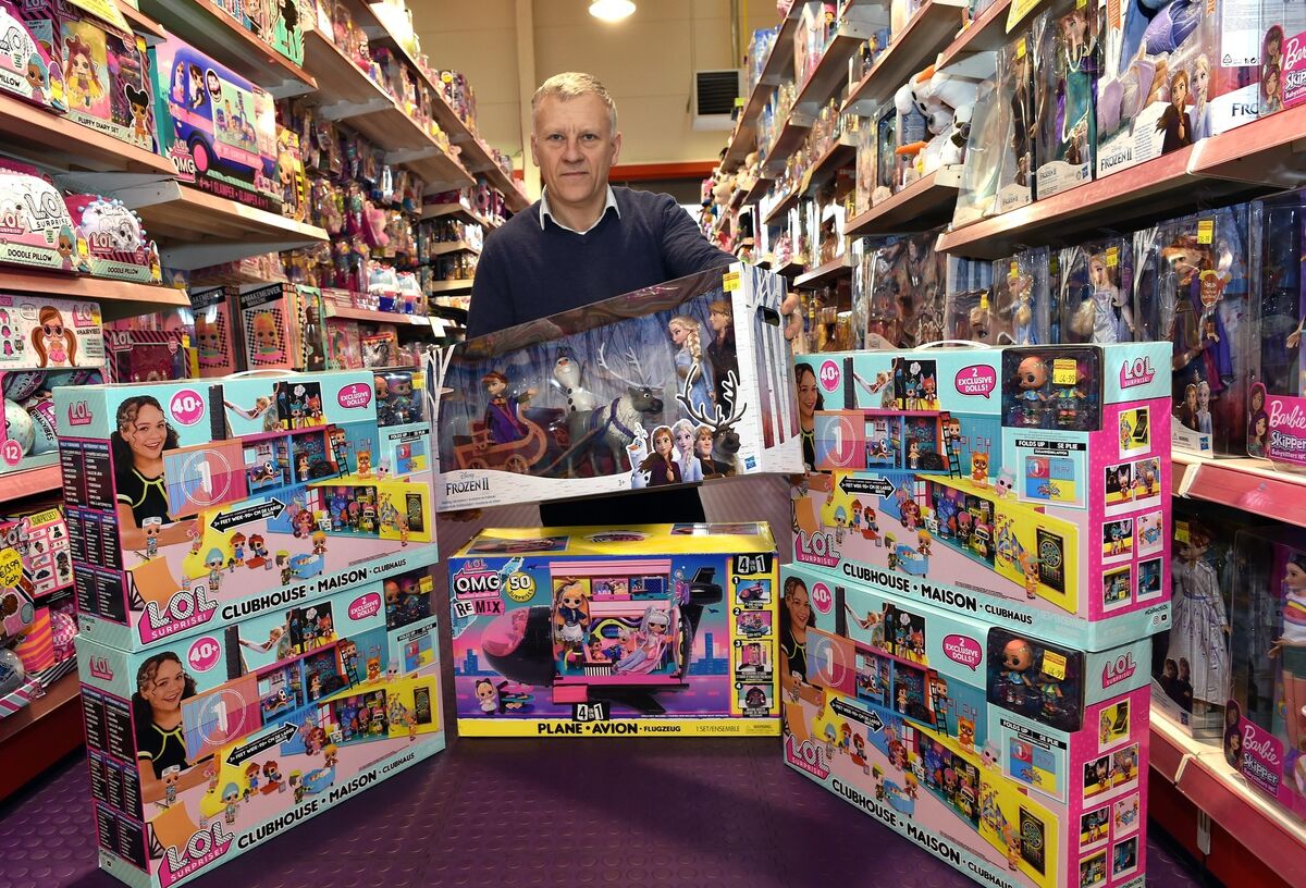  Daithí O'Connor, World of Wonder Toys Killarney pictured with some of the most popular toys on the market this Christmas. Picture: Don MacMonagle